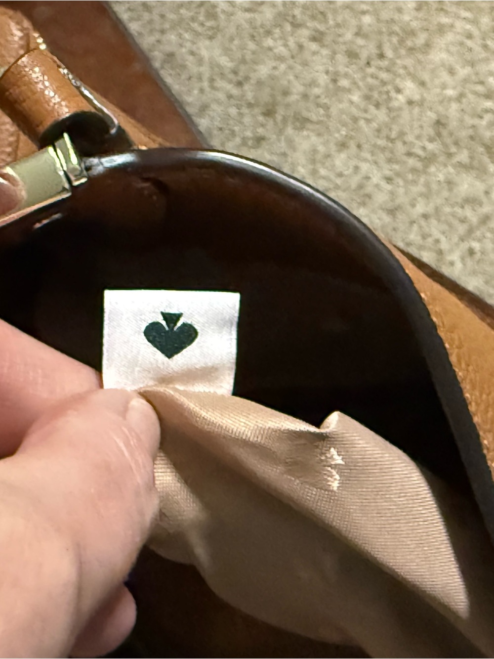 Pre-loved-Kate Spade Leather Bag and Leather Warm Gingerbread Wallet - Picture 7 of 9